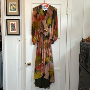 Anthropology wrap maxi dress